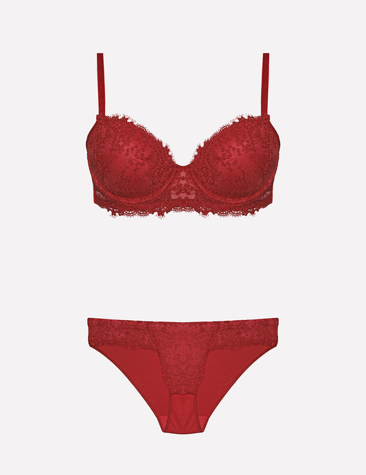 2 delige set Nurteks Bordeaux / Rood